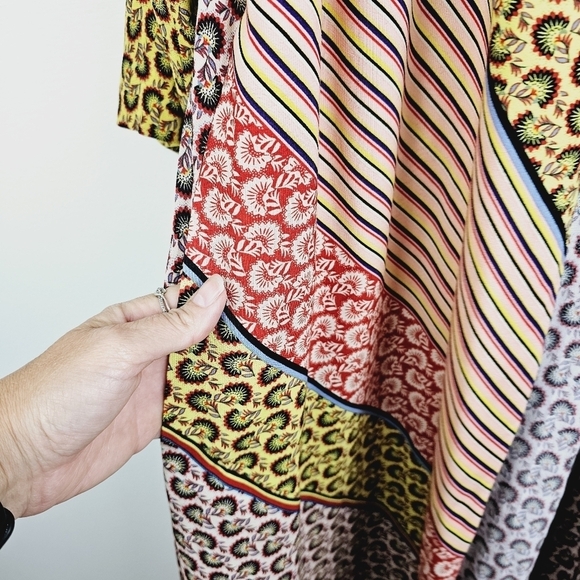 CAbi #5664 Poet Open Front Patchwork Floral Duster Kimono Jacket Small - Picture 10 of 14